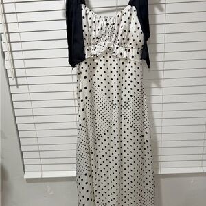 Black and White Polka Dot Maxi Dress